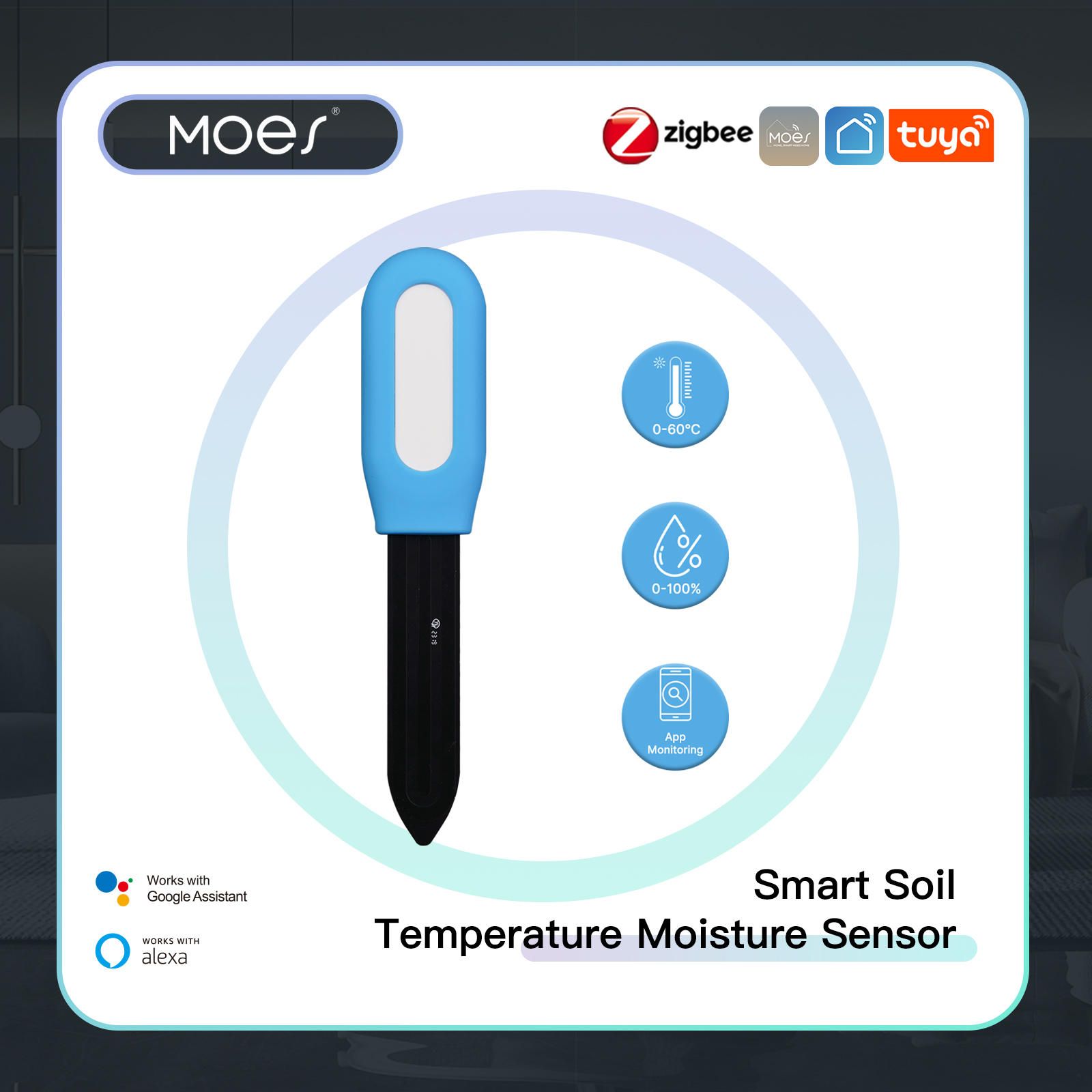 Smart Urban Garden - Moes inteligente zigbee medidor de temperatura