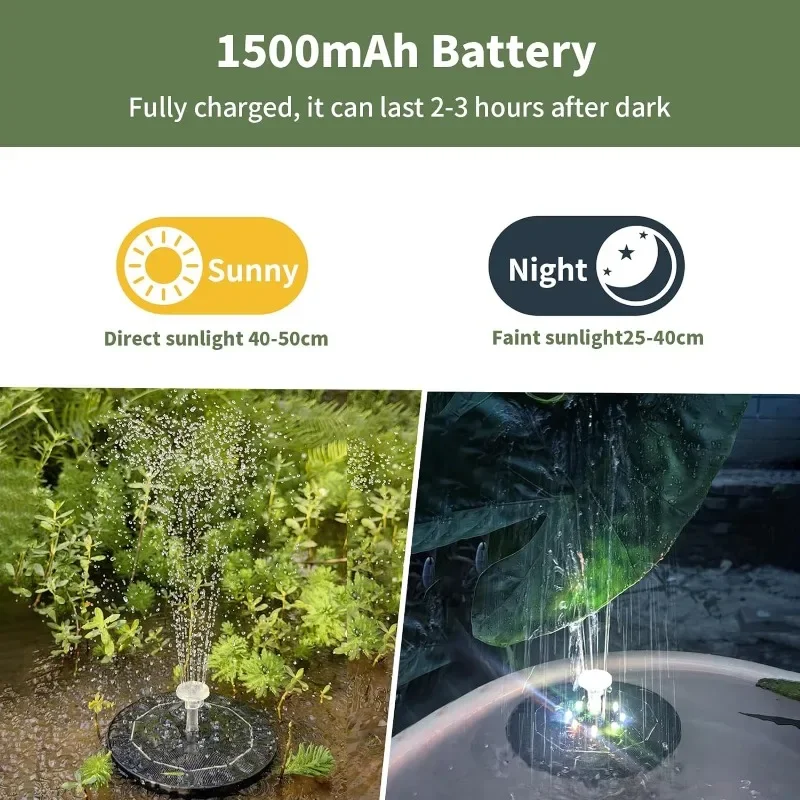 Solar Rotating LED Fountain Li - Smart Zen Garden avaliação e preço