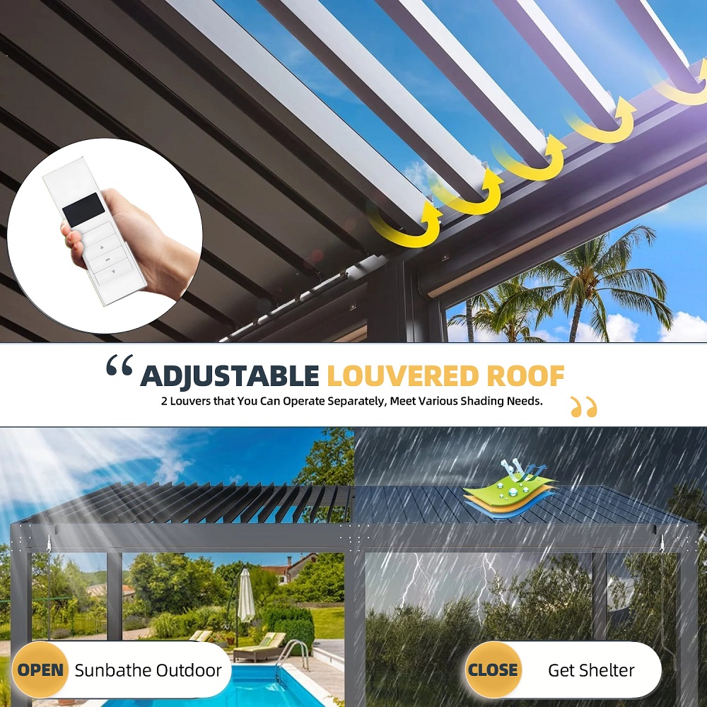 Gazebo Moderno Personalizado e - Smart Garden Electric Pergola avaliação e preço