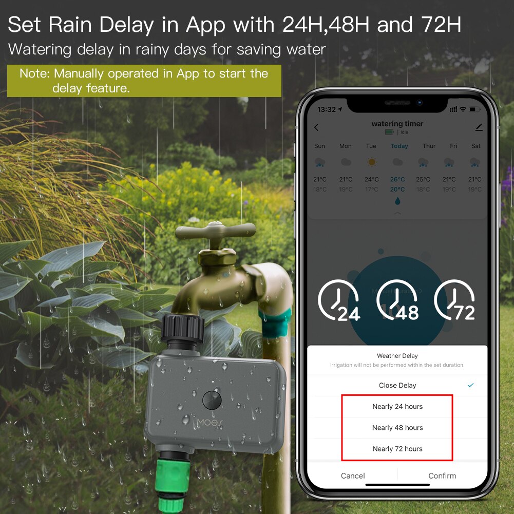 Moes Smart Tuya Bluetooth Wate - Smart Zen Garden avaliação e preço