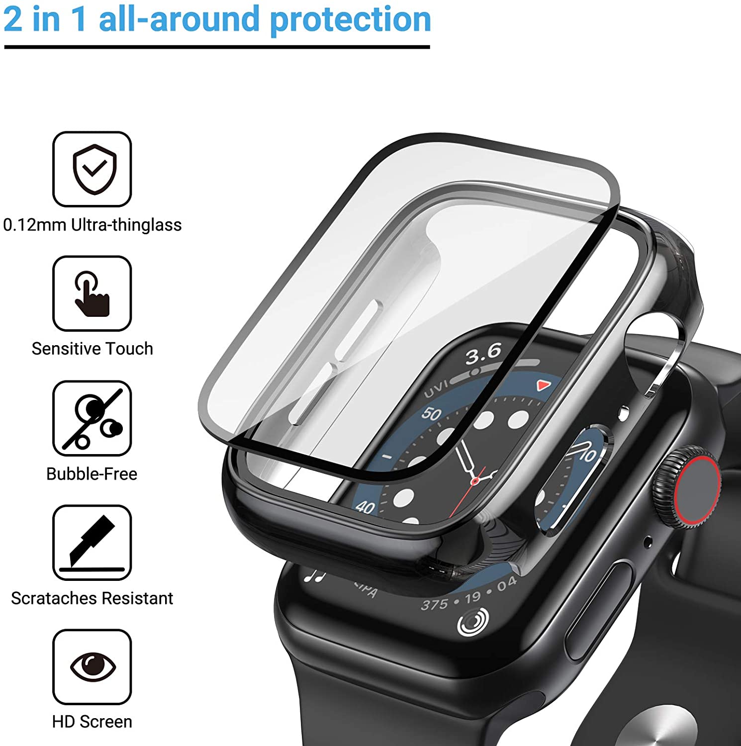 Vidro + capa para apple watch  - Smart Garden 9 avaliação e preço