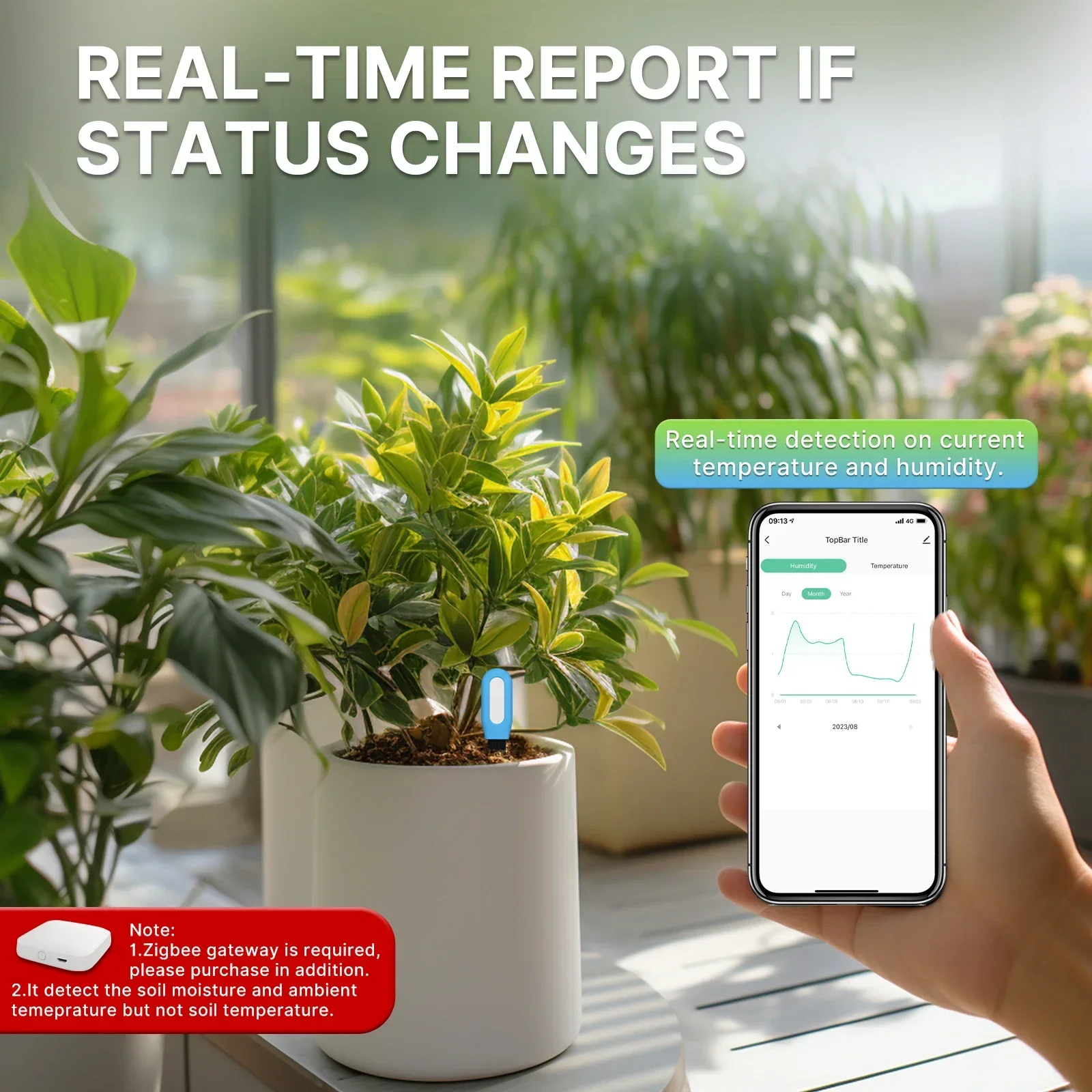 Moes inteligente zigbee medido - Smart Urban Garden avaliação e preço
