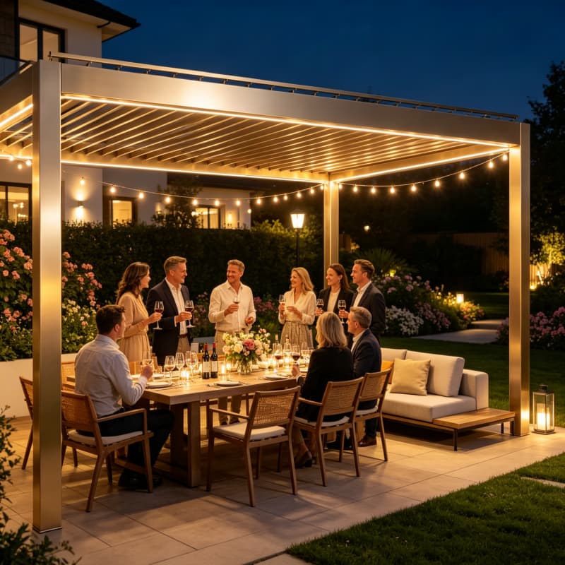Pérgola Bioclimática de Alumín - Smart Garden Electric Pergola avaliação e preço